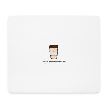 Kaffee ist mein Lebenselixir lustig Sprüche - Mousepad (Querformat) - Weiß - Vorne