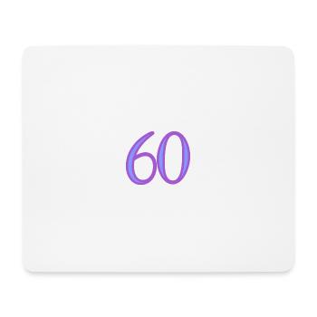 60. 60 ANS. 60e ANNIVERSAIRE. ANNIVERSAIRE 60 ANS. - Tapis de souris (format paysage) - blanc - Devant