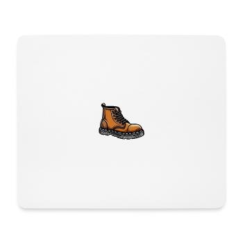 Stiefel in Braun - Mousepad (Querformat) - Weiß - Vorne