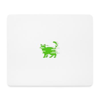 Glitch Cat - Mouse Pad (horizontal) - white - Front