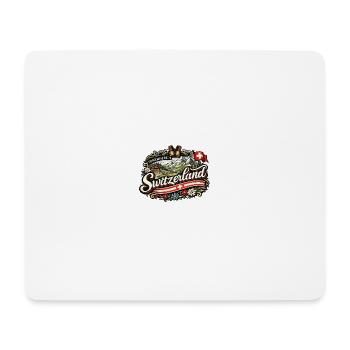 Vintage Swiss Alps Charm - Mouse Pad (horizontal) - white - Front