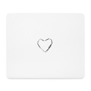 ligne de coeur - Tapis de souris (format paysage) - blanc - Devant