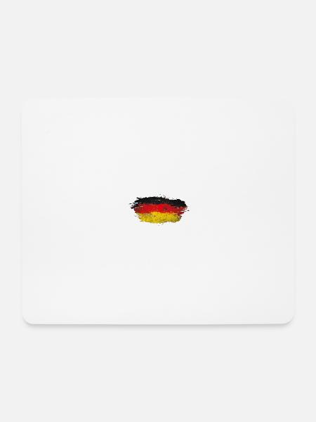 Deutschland Splatter - Mousepad (Querformat) - Weiß