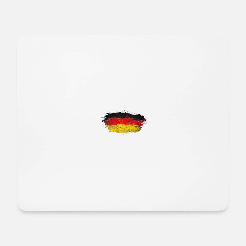 Deutschland Splatter - Mousepad (Querformat) - Weiß