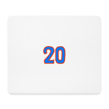 20. 20 ANS. 20e ANNIVERSAIRE. ANNIVERSAIRE 20 ANS. - Tapis de souris (format paysage) - blanc - Devant