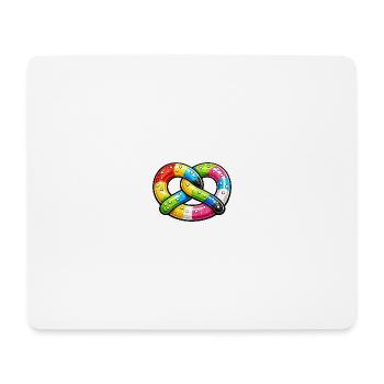 Gourmet Rainbow Pretzel - Mouse Pad (horizontal) - white - Front