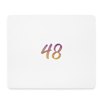 48 - Mousepad (Querformat) - Weiß - Vorne