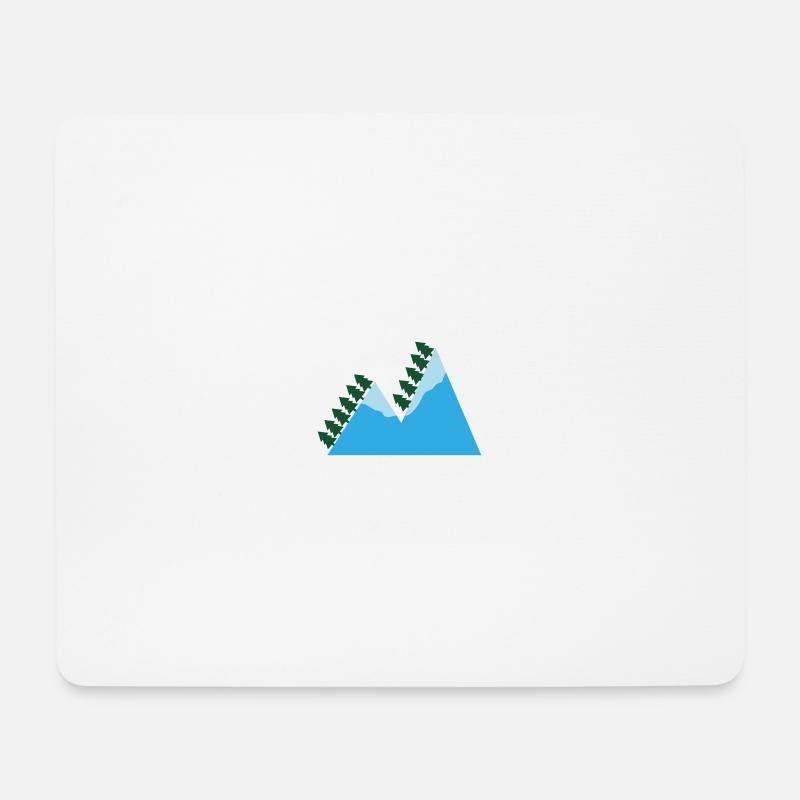 Berge - Mousepad (Querformat) - Weiß