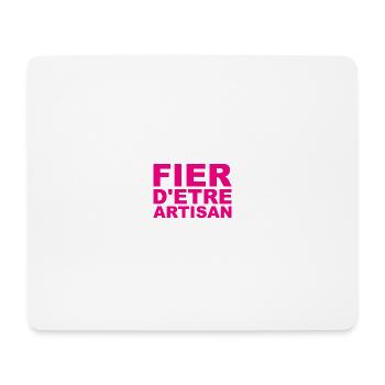 Fier d'Être Artisan - Tapis de souris (format paysage) - blanc - Devant