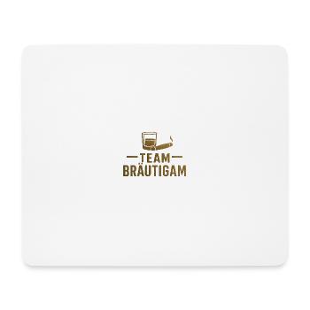 Bräutigam Team Gold Glanz - Mousepad (Querformat) - Weiß - Vorne