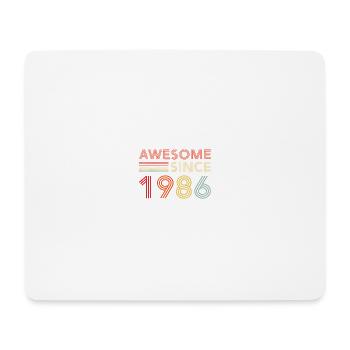1986 Vintage-Retro-Geburtstagsgeschenk - Mousepad (Querformat) - Weiß - Vorne
