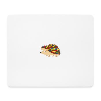 Hedgehog colored pencil - Mouse Pad (horizontal) - white - Front