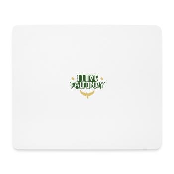 I love falconry - Mouse Pad (horizontal) - white - Front