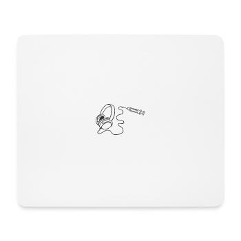 Beat im Ohr - Mousepad (Querformat) - Weiß - Vorne