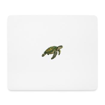 Tortue verte - Tapis de souris (format paysage) - blanc - Devant