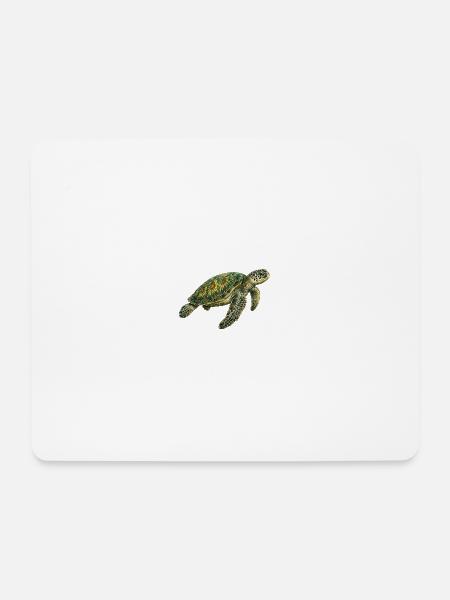 Grüne Schildkröte - Mousepad (Querformat) - Weiß