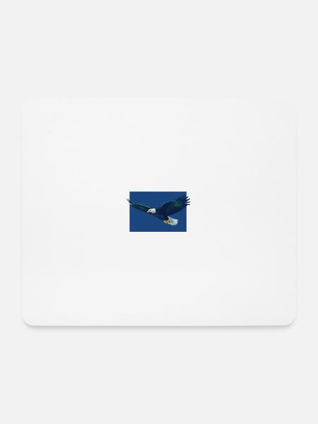 Eagle Flight in Blue Sky, Seattle, Seahawks - Mouse Pad (horizontal) - white