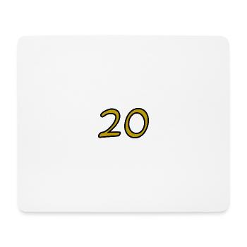 20. 20e ANNIVERSAIRE. ANNIVERSAIRE 20 ANS. 20 ANS. - Tapis de souris (format paysage) - blanc - Devant