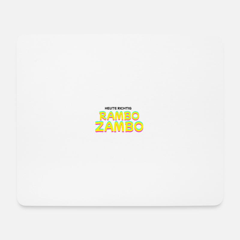 Heute Richtig: RAMBO ZAMBO - Mousepad (Querformat) - Weiß