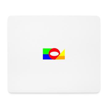 Neon Geometry Color Block Composition - Mouse Pad (horizontal) - white - Front