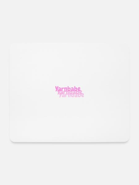 Yarnbabe - Mousepad (Querformat) - Weiß
