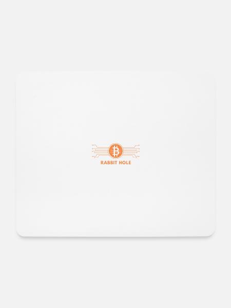 Bitcoin Rabbit Hole - Mousepad (Querformat) - Weiß