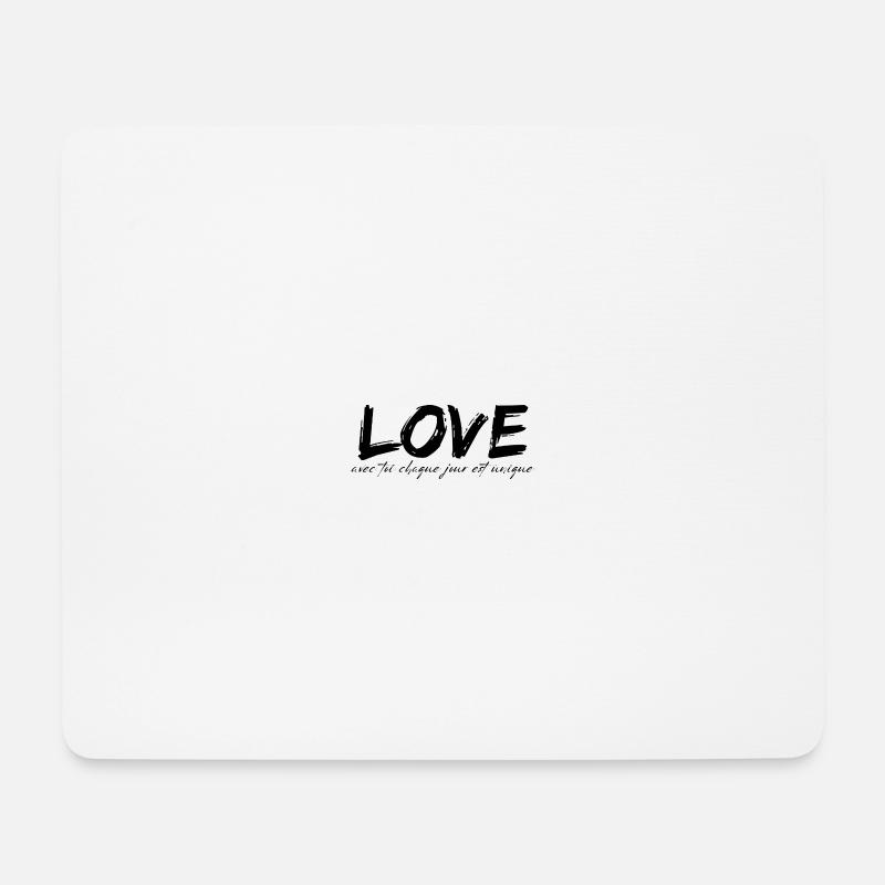 Liebe einzigartig, du - Mousepad (Querformat) - Weiß