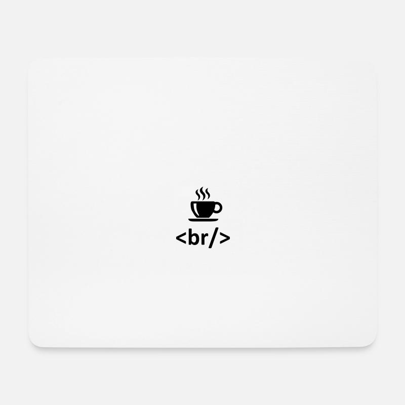 coffee break - Tapis de souris (format paysage) - blanc
