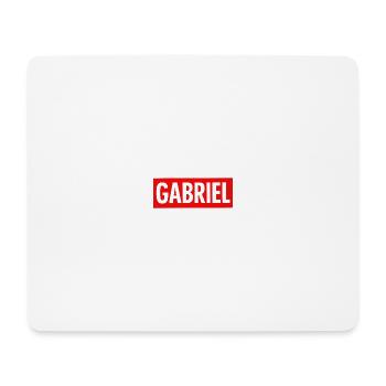  T-shirt prénom GABRIEL – Cadeau stylé et original - Tapis de souris (format paysage) - blanc - Devant