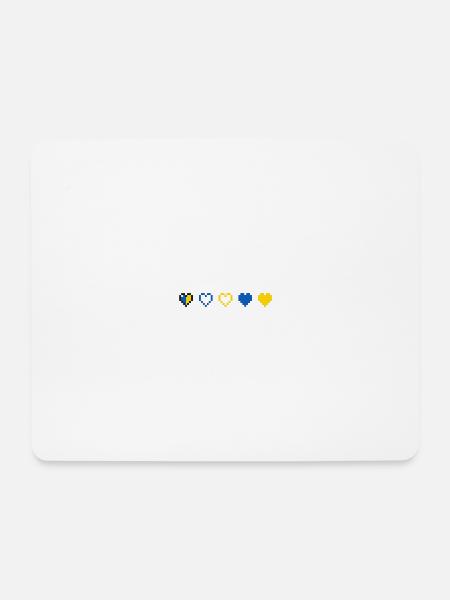Ukrainian Heartbeat - Mousepad (Querformat) - Weiß