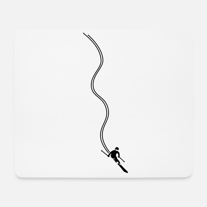 Skifahrer Carving - Mousepad (Querformat) - Weiß