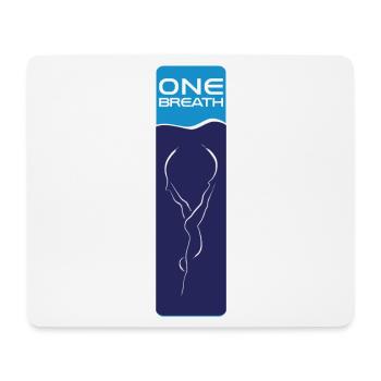 Freediving Emblem ONE Breath - Mouse Pad (horizontal) - white - Front