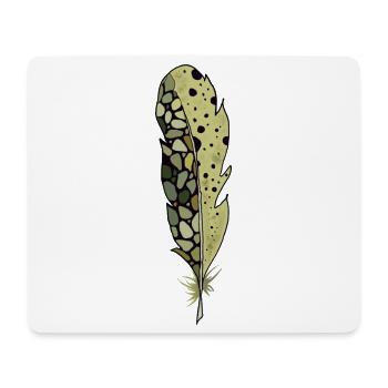 Feder Mosaik Naturkraft - Mousepad (Querformat) - Weiß - Vorne