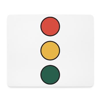 Farbkreis-Stapel: Rot Gelb Grün - Mousepad (Querformat) - Weiß - Vorne