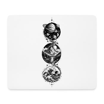 Kosmische Landschaft - Mousepad (Querformat) - Weiß - Vorne