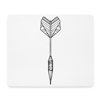 Dartpfeil Zeichnung - Mousepad (Querformat) - Weiß - Vorne