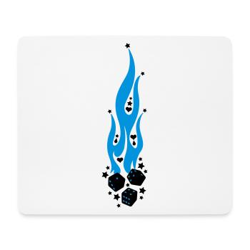 flammen - Mousepad (Querformat) - Weiß - Vorne