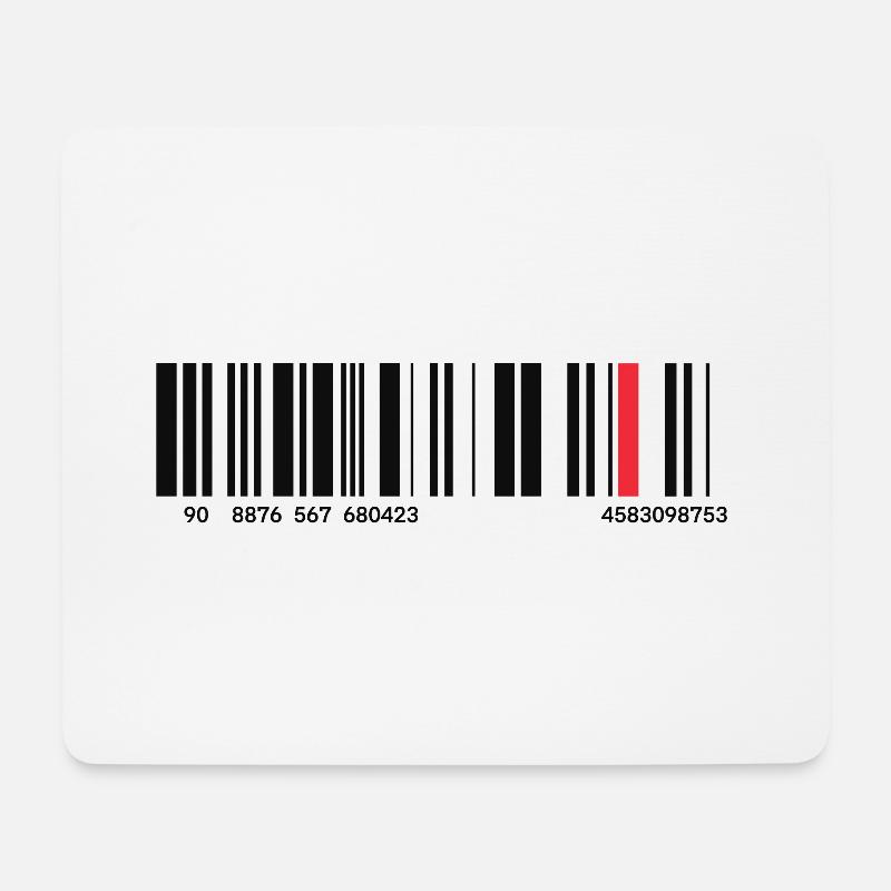 Barcode - Mousepad (Querformat) - Weiß