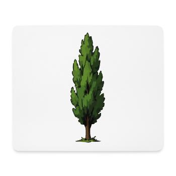 Forme d’arbre vert stylisé - Tapis de souris (format paysage) - blanc - Devant