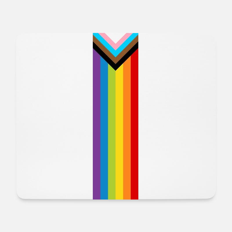LGBTQ+ Pride Flag Neue Regenbogen Progress Flagge - Mousepad (Querformat) - Weiß