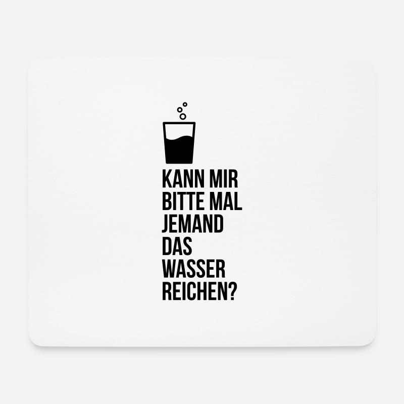jemand das wasser reichen Klugscheißer arrogant - Mousepad (Querformat) - Weiß