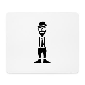 Hipster - Mousepad (Querformat) - Weiß - Vorne