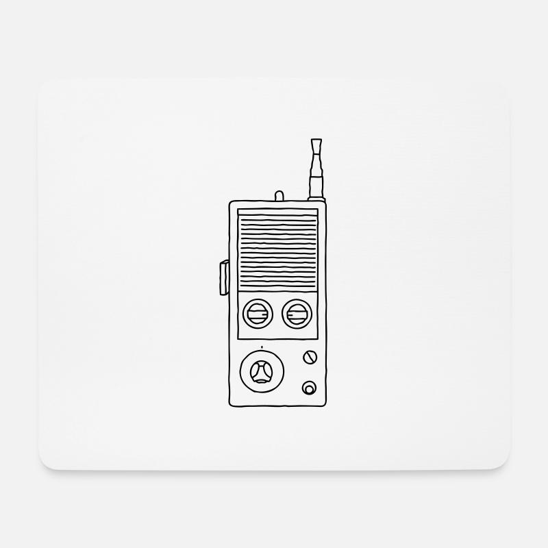 Funkgerät Walkie-Talkie - Mousepad (Querformat) - Weiß