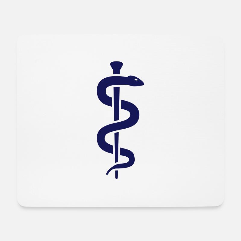 aeskulap_natter_1c - Mousepad (Querformat) - Weiß