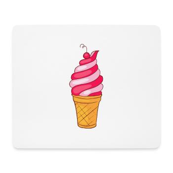 Ice cream ice cream ice cream ice cream ball ice cream sundae - Mouse Pad (horizontal) - white - Front