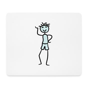 Glücklicher cooler Junge - Mousepad (Querformat) - Weiß - Vorne