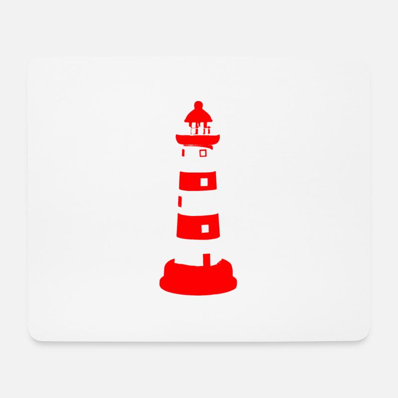 Leuchtturm - Mousepad (Querformat) - Weiß