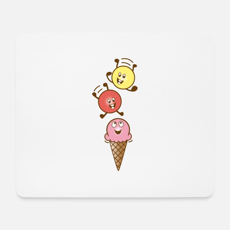 Eis - Mousepad (Querformat) - Weiß
