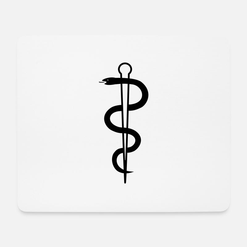 Krankenschwester Schlangensymbol - Mousepad (Querformat) - Weiß