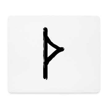 symbole viking rune thurisaz noire - Tapis de souris (format paysage) - blanc - Devant